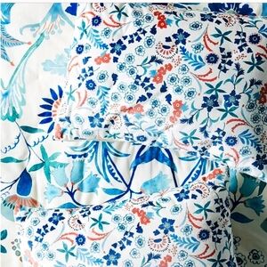 Anthropologie velvet Hollyhock king shams NWOT